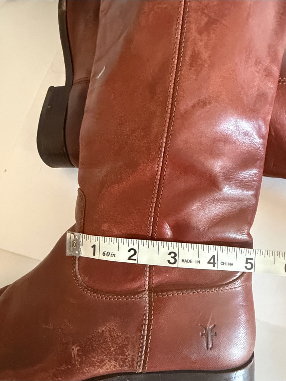 Frye Melissa Button Pull-on Brown Leather Tall Riding Cowboy Boots size 7.5 B - Picture 14 of 15